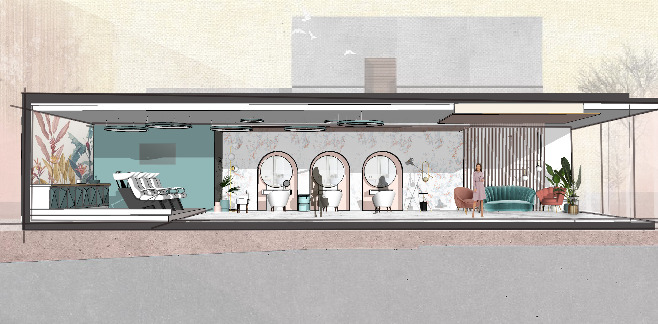 Pink option collage texture 2